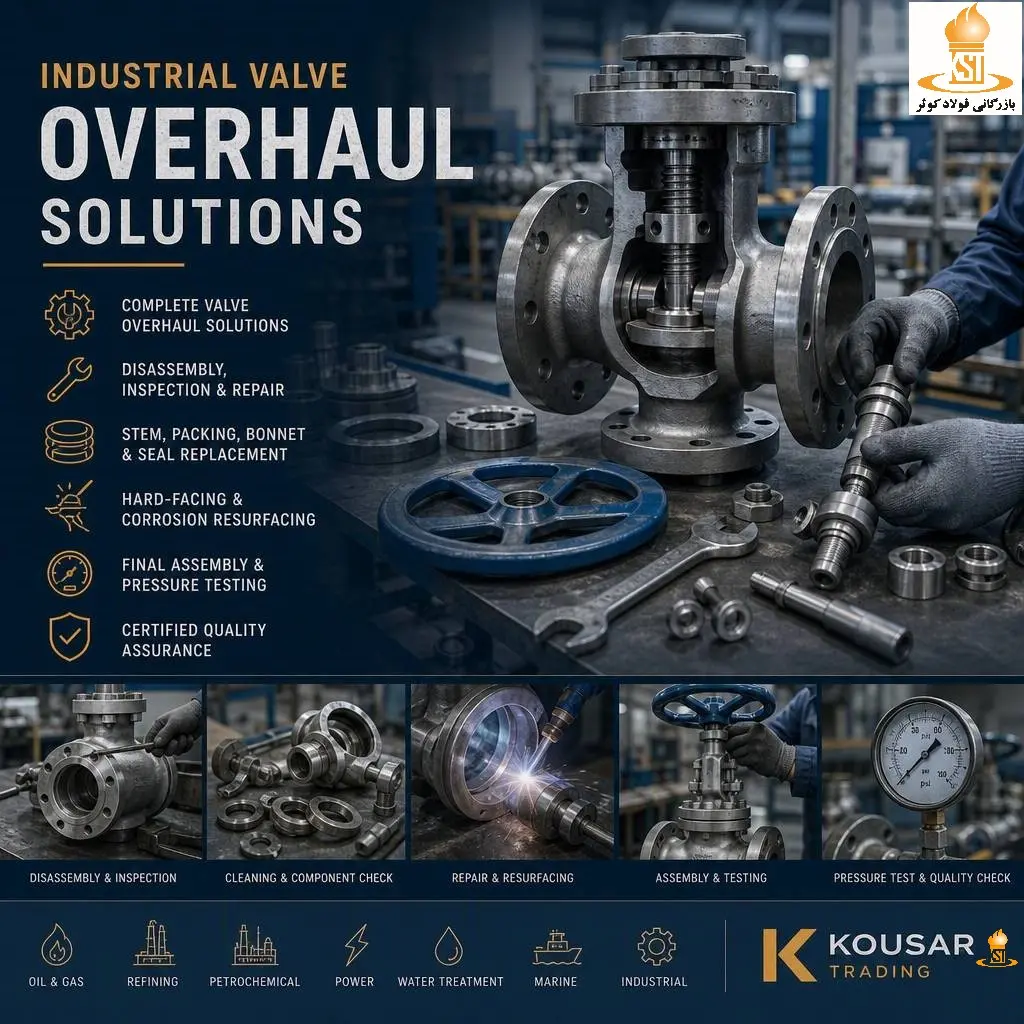 بازسازی شیرآلات صنعتی Overhaul Valve Repair بازسازی تعمیر شیر نفت گاز پتروشیمی پالایشگاه