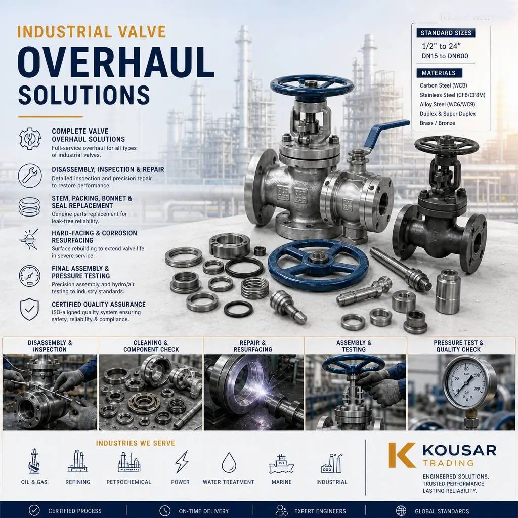 اورهال شیرآلات صنعتی Overhaul Valve Repair بازسازی تعمیر شیر نفت گاز پتروشیمی پالایشگاه